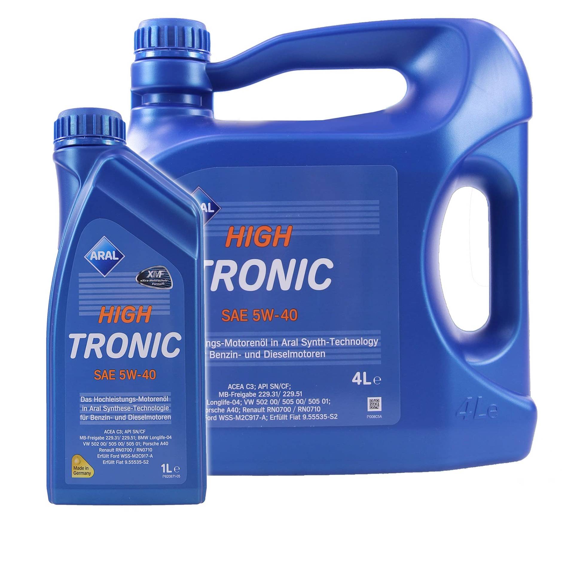 1 L + 4 L = 5 Liter ARAL HighTronic 5W-40 Motoröl von ARAL