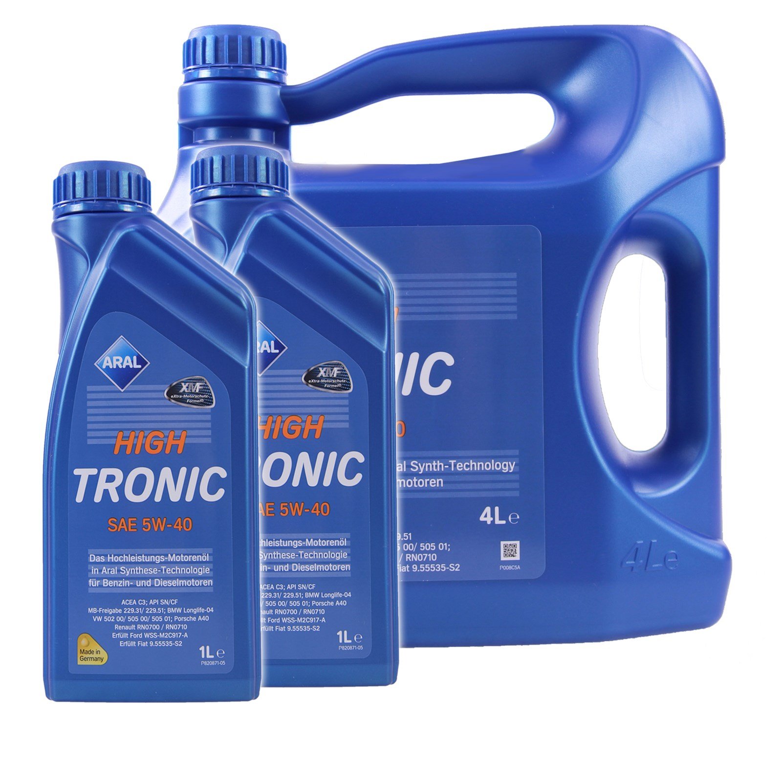 2x 1 L + 4 L = 6 Liter ARAL HighTronic 5W-40 Motoröl von ARAL