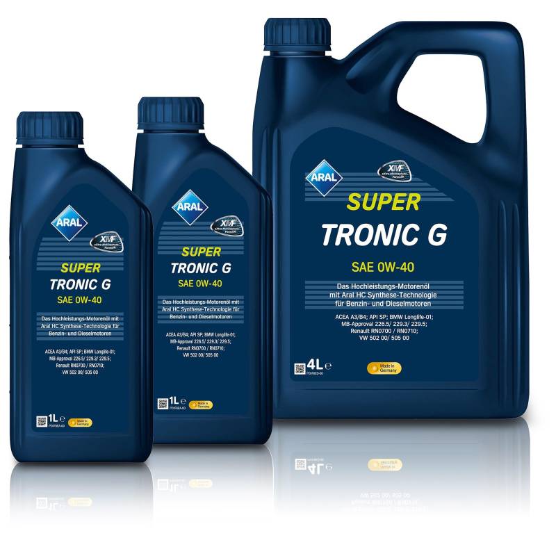 2x 1 L + 4 L = 6 Liter Aral SuperTronic G 0W-40 Motor-Öl Motoren-Öl von ARAL