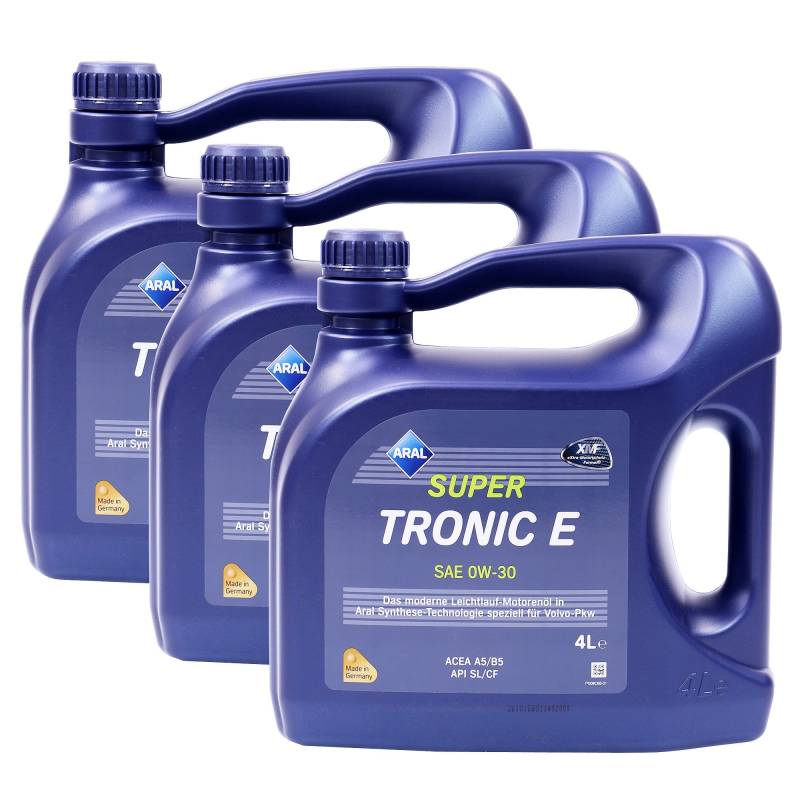 3x 4 L = 12 LITER ARAL SUPERTRONIC SUPER TRONIC E 0W-30 MOTOR-ÖL MOTOREN-ÖL von ARAL