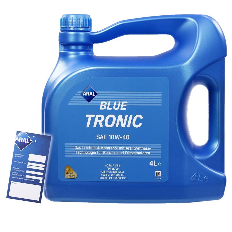 4 L LITER ARAL BLUETRONIC BLUE TRONIC 10W-40 MOTOR-ÖL MOTOREN-ÖL 32007649 von ARAL