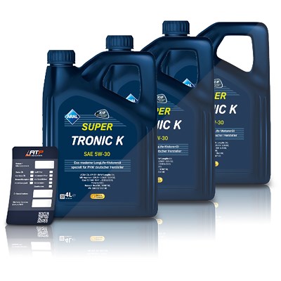Aral 12 L SuperTronic K 5W-30 + Ölwechsel-Anhänger [Hersteller-Nr. 15DBCD] von ARAL