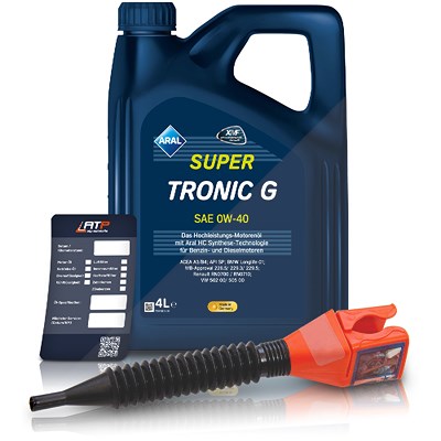 Aral 4 L SuperTronic G 0W-40 + Anhänger + Trichter von ARAL