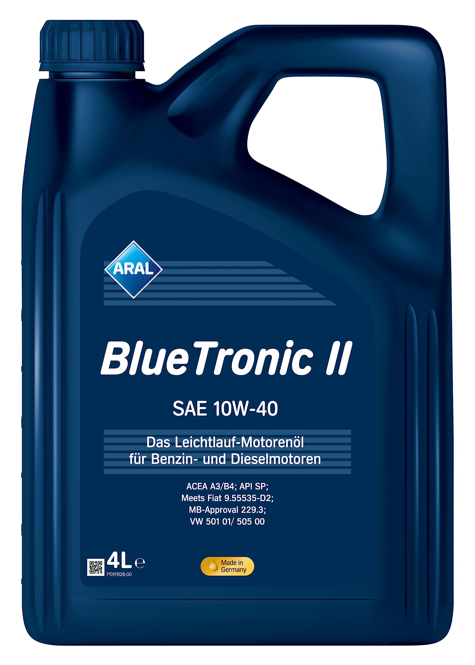 Aral BlueTronic II 10W-40 Motoröl, 4L Aral BlueTronic II 10W-40 Motoröl, 4L von ARAL