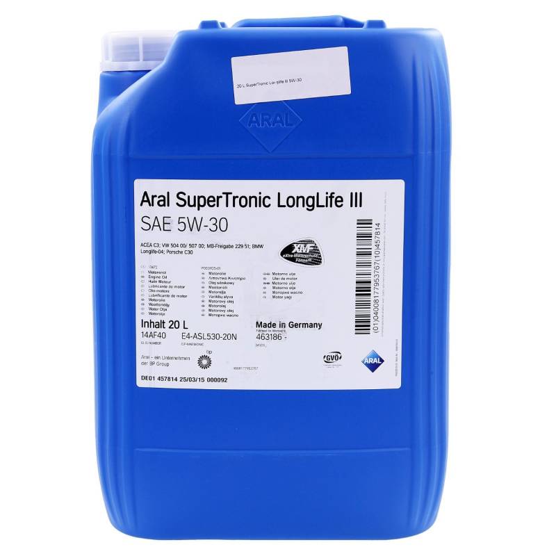 Aral Super Tronic Longlife III 5W-30 Motorenöl, 20L von ARAL