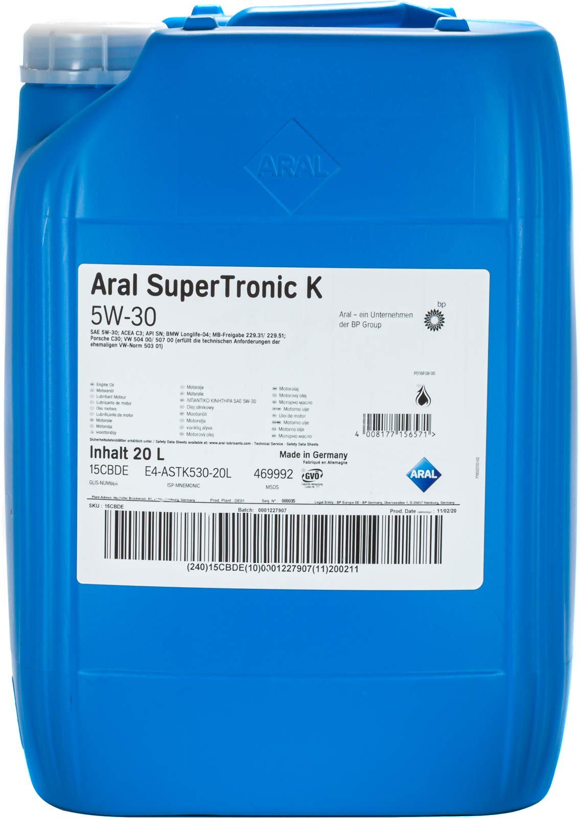 Aral SuperTronic K 5W-30/20 Liter Kanister von ARAL