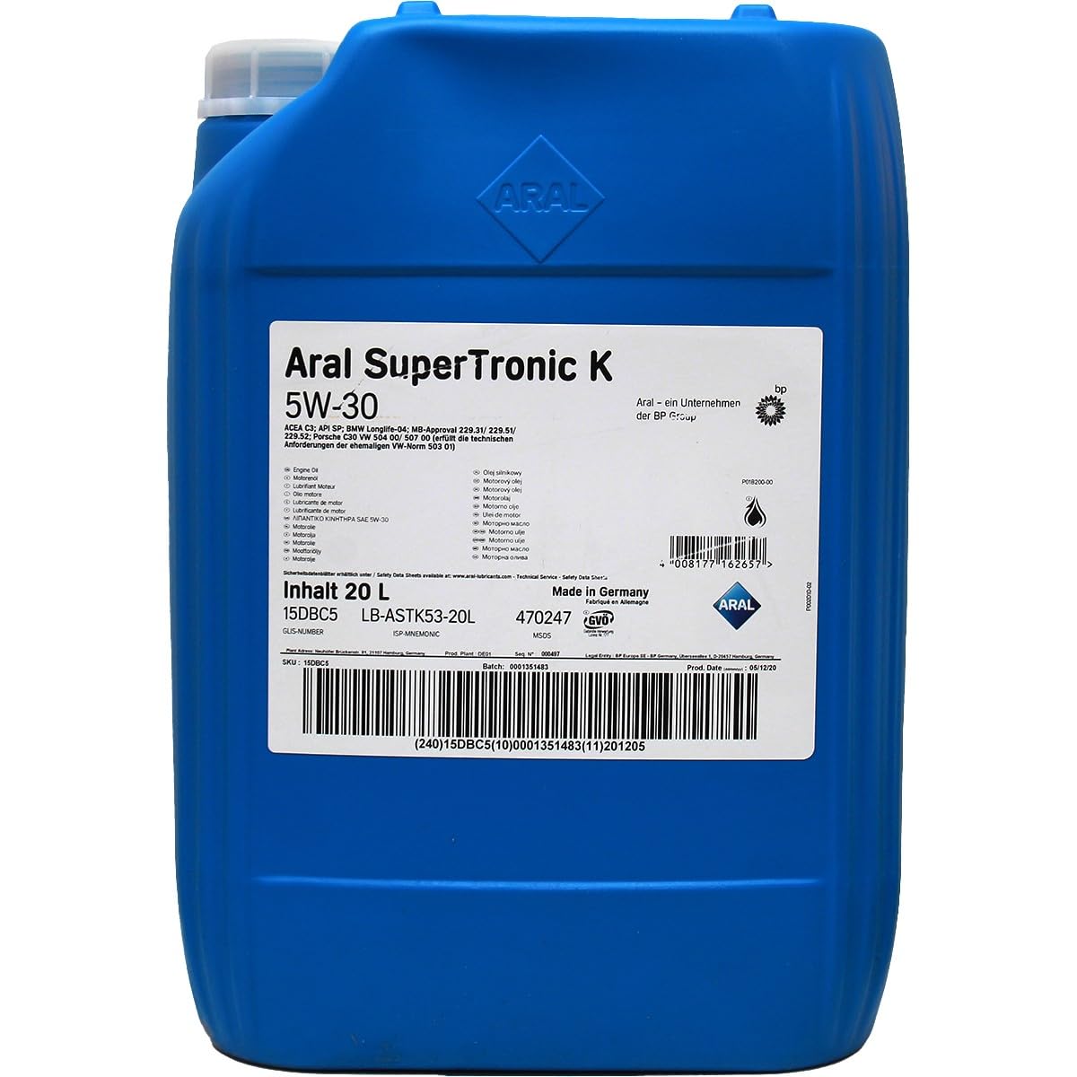SuperTronic K 5W-30, 20L LB SuperTronic K 5W-30, 20L LB von ARAL