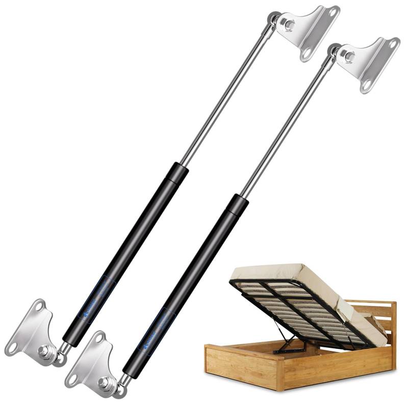 ARANA 500MM 445N/45KG Gasdruckfeder Struts Shocks, L-Typ Gasfeder Gasdruckdämpfer Hydraulisch Halterung Für Wohnmobilbett Camper Lkw Boot Wohnmobilfenster Schwer Kiste Deckel Abdeckung, 2 Stück von ARANA