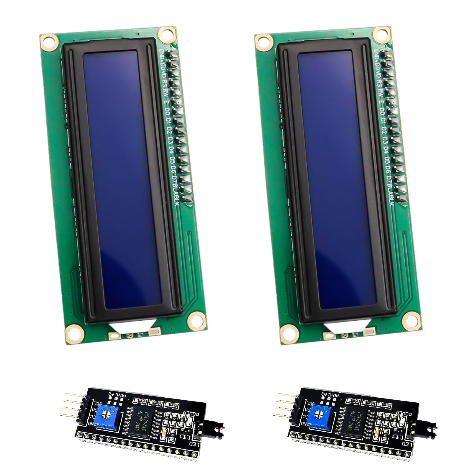 ARCELI 2 Stück 16x2 LCD Modul Display mit I2C Schnittstelle 2x16 Zeichen DC 5V kompatibel mit Arduino und Raspberry Pi, Blauem Hintergrund und Weißen Zeichen ARCELI 2 Stück 16x2 LCD Modul Display mit I2C Schnittstelle 2x16 Zeichen DC 5V kompatibel mit Arduino und Raspberry Pi, Blauem Hintergrund und Weißen Zeichen von ARCELI