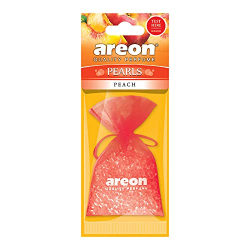 4 x Areon Perlen Pfirsich KFZ-Lufterfrischer Qualität Parfüm Home Office Duft von AREON