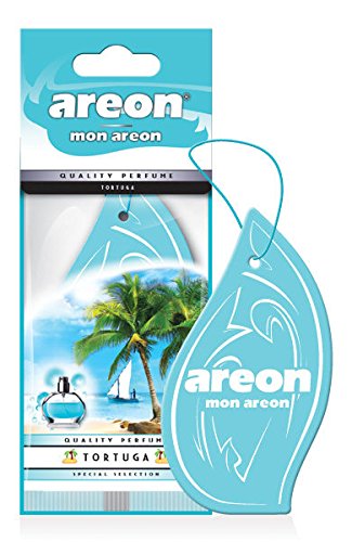 AREON Mon Auto Lufterfrischer Tortuga Anhänger Hängend Aufhängen Spiegel Blau Duft Autoduft Pappe 2D Wohnung (Pack x 1) von AREON