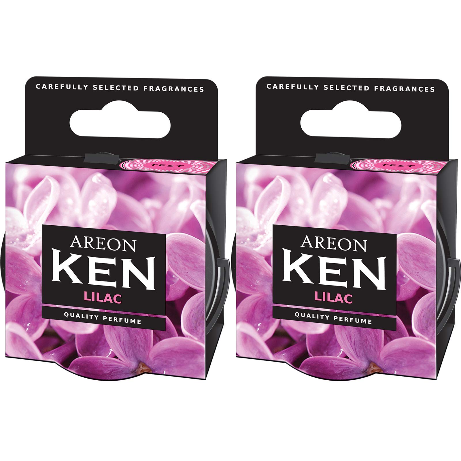 Areon Ken Lufterfrischer Auto Duft Lila Blume Autoduft Dose Wohnung Duftdose Erfrischer 3D Set ( Lilac Pack x 2 ) von AREON