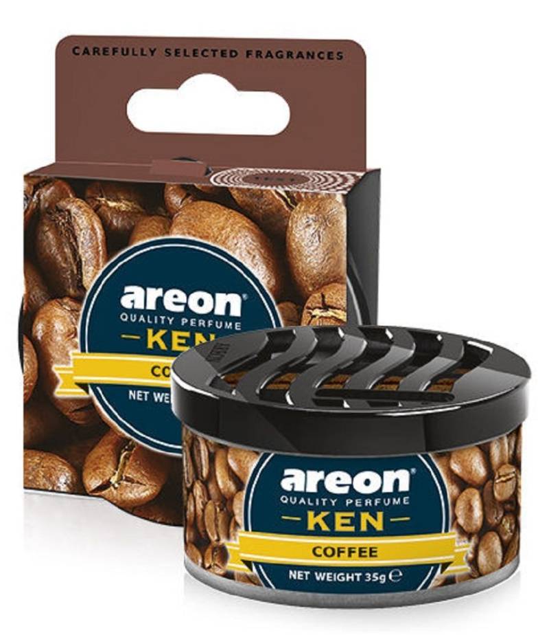 Areon Ken Lufterfrischer Dose Auto Kaffee Autoduft Duft Duftdose Wohnung Erfrischer 3D ( Coffee Pack x 1 ) von AREON
