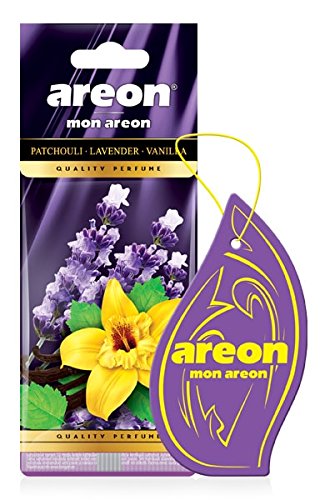AREON Mon Auto Lufterfrischer Patchouli Lavendel Vanille Duft Autoduft Blume Anhänger Hängend Aufhängen Spiegel (Patchouli Lavender Vanilla x 1) von AREON