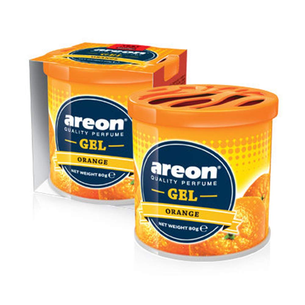 AREON Lufterfrischer Gel CAN Auto Duft Duftdose Raumduft Erfrischer Autolufterfrischer (Orange) von AREON