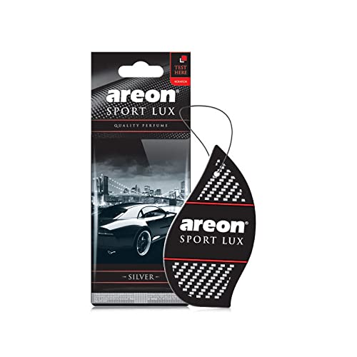 areon Sport Lux Qualität Parfum/Köln Karton Auto-Lufterfrischer Silber 10 Pk von AREON