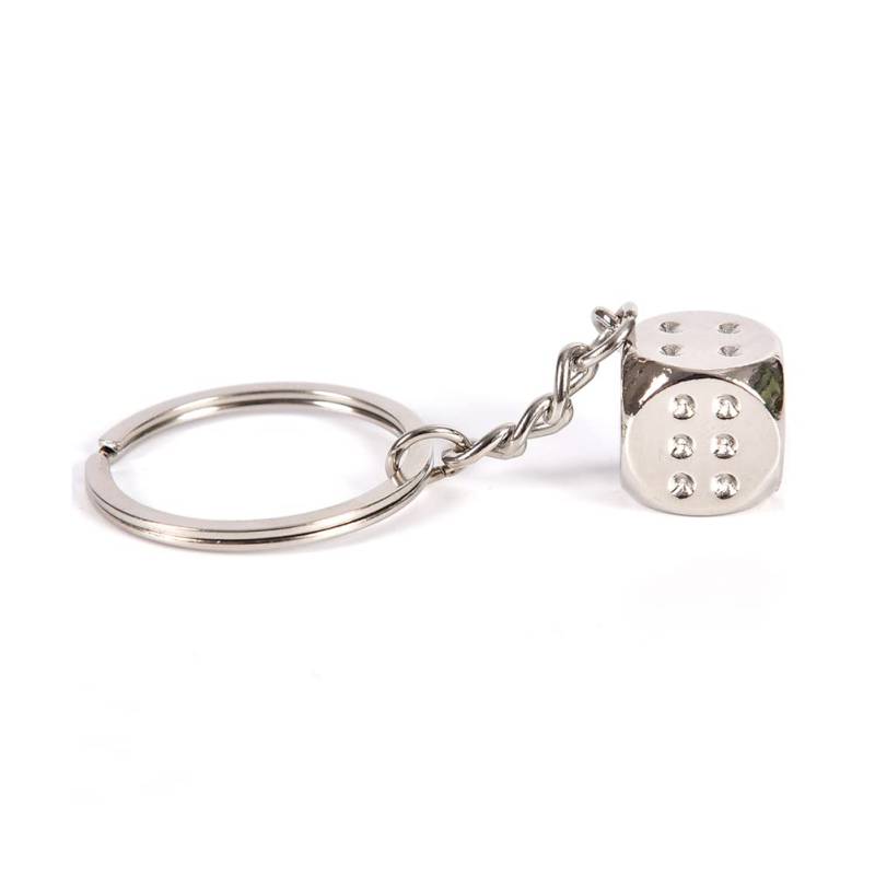 ARFUKA Schlüsselanhänger Edelstahl Würfel Auro Schlüsselanhänger Metall Keychain Geburtstag Weihnachtsgeschenke für Frauen und Männer von ARFUKA