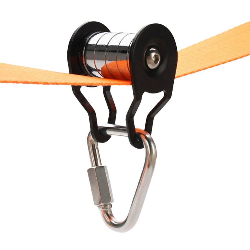 Slacklin -Umlenkrolle – Slider Slacklin -Umlenkrolle – Stark Belastbare, Robuste Umlenkrolle Mit 5 Rollen | Multifunktionales Trainings-Premium-Reißverschluss-Linne-Set Mit Großer Kapazität Für Zuhaus von ARIOU
