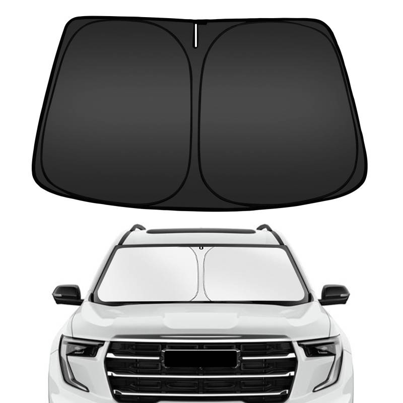 ARISMOTOR Windschutzscheiben-Sonnenschutz für GMC Acadia 2024–2025, passgenau, faltbarer Frontscheiben-Sonnenschutz, Sonnenblende, blockiert UV-Strahlen, hält Ihr Auto kühler von ARISMOTOR