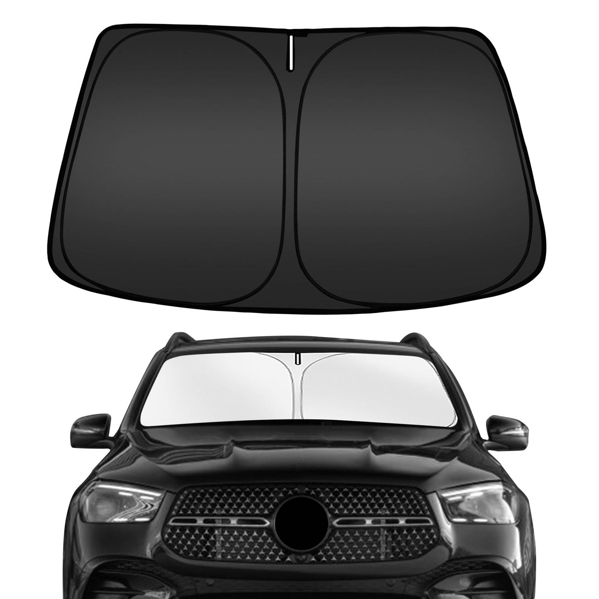 ARISMOTOR Windschutzscheiben-Sonnenschutz für Mercedes GLE 350 450 2020–2024, passgenau, faltbar, Sonnenblende, blockiert UV-Strahlen, hält Ihr Auto kühler ARISMOTOR Windschutzscheiben-Sonnenschutz für Mercedes GLE 350 450 2020–2024, passgenau, faltbar, Sonnenblende, blockiert UV-Strahlen, hält Ihr Auto kühler von ARISMOTOR