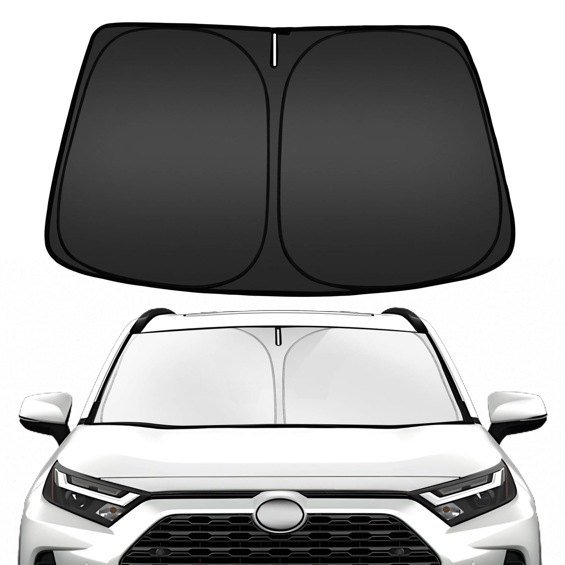 ARISMOTOR Windschutzscheiben-Sonnenschutz für Toyota RAV4 2019–2024, passgenau, faltbar, Frontscheibe, Sonnenblende, blockiert UV-Strahlen, hält Ihr Auto kühler ARISMOTOR Windschutzscheiben-Sonnenschutz für Toyota RAV4 2019–2024, passgenau, faltbar, Frontscheibe, Sonnenblende, blockiert UV-Strahlen, hält Ihr Auto kühler von ARISMOTOR