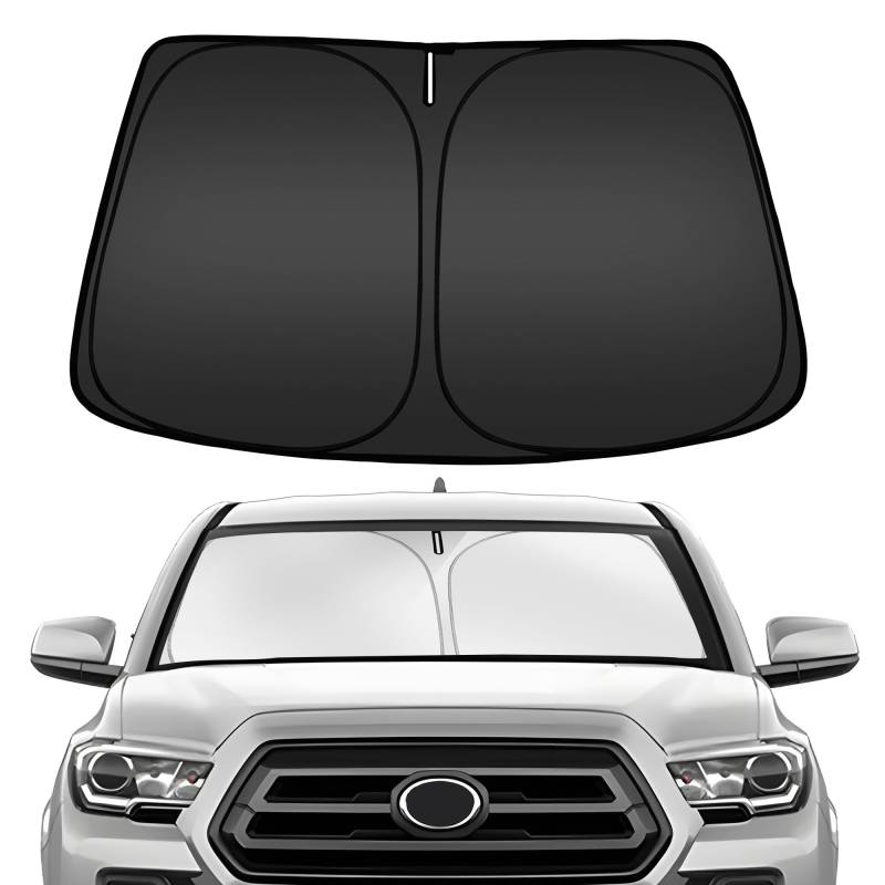 ARISMOTOR Windschutzscheiben-Sonnenschutz für Toyota Tacoma 2016–2024, passgenau, faltbar, Frontscheibe, Sonnenblende, blockiert UV-Strahlen, hält Ihr Auto kühler von ARISMOTOR