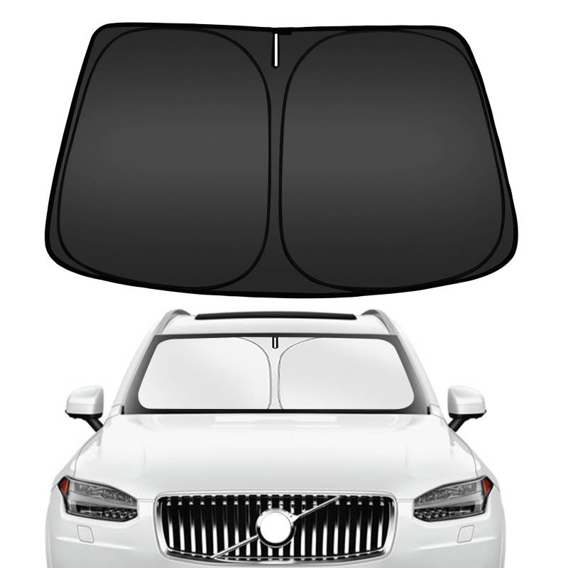 ARISMOTOR Windschutzscheiben-Sonnenschutz für Volvo XC90 2016–2025, passgenau, faltbarer Frontscheiben-Sonnenschutz, Sonnenblende, blockiert UV-Strahlen, hält Ihr Auto kühler von ARISMOTOR