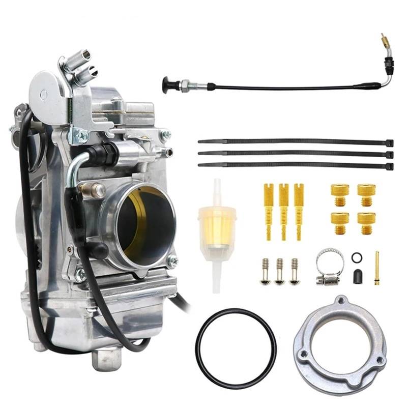 ARLEO Vergaser for M/i/k/u/n//i HSR48 HSR45 HSR42 Pumper Carb HSR Vergaser mit Düsen(HSR48 with cable) von ARLEO