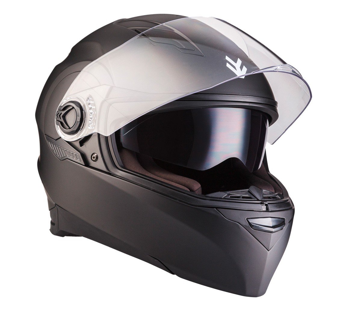 ARMOR HELMETS® AF-77 „Matt Black“ · Integral-Helm · Full-Face Motorrad-Helm Roller-Helm Scooter-Helm Cruiser Sturz-Helm Sport · ECE 22.05 Sonnenvisier Schnellverschluss Tasche XS (53-54cm) von ARMOR HELMETS