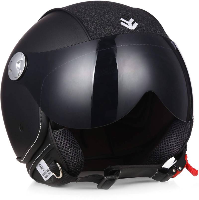 ARMOR Helmets AV-84 Motorrad-Helm, ECE Visier Leather-Design Schnellverschluss Tasche, XS (53-54cm), Mehrfarbig/Glitter von ARMOR HELMETS