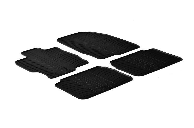 AROBA GL0214 Design Gummi Fußmatten kompatibel mit Mazda 6 Limousine & Kombi BJ. 02.2008-01.2013 erhöhter Rand 4 TLG Farbe Schwarz Gummimatten Automatten passgenau von AROBA