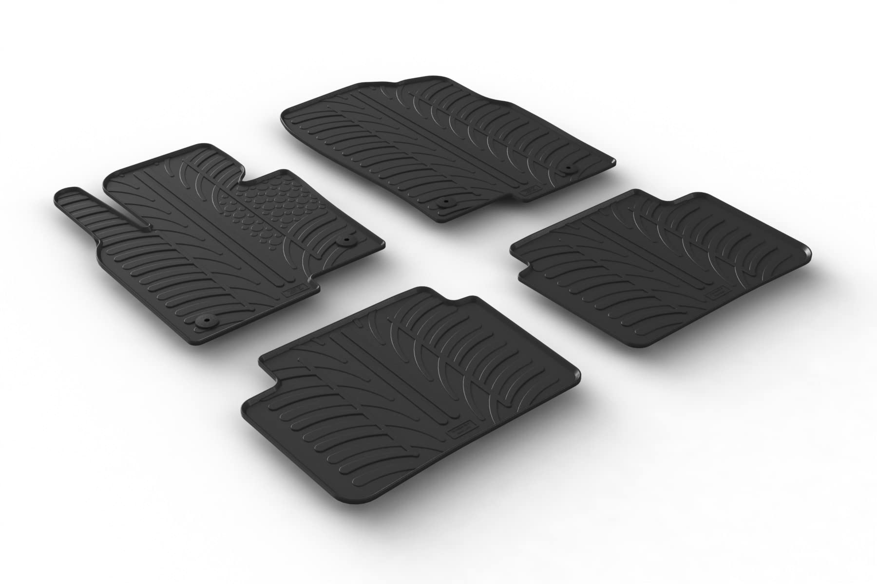 AROBA GL0224 Design Gummi Fußmatten kompatibel mit Mazda CX-5 ab BJ. 05.2017> erhöhter Rand 4 TLG Farbe Schwarz Gummimatten Automatten passgenau von AROBA