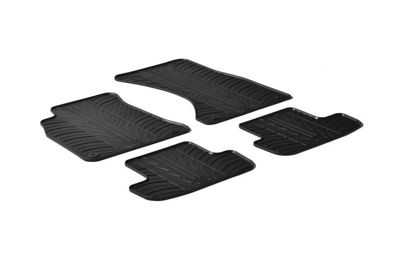 AROBA GL0241 Design Gummi Fußmatten kompatibel mit Audi A5 8T Coupe, S5, RS5 BJ. 06.2007-07.2016 erhöhter Rand 4 tlg Farbe Schwarz Gummimatten Automatten passgenau von AROBA