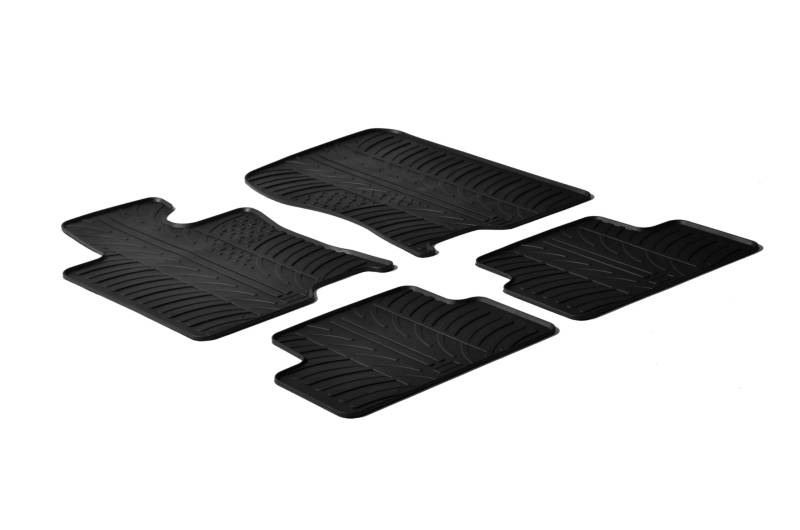 AROBA GL0303 Design Gummi Fußmatten kompatibel mit Honda Accord Limousine und Tourer (Kombi) BJ. 09.2008-06.2015 erhöhter Rand 4 TLG Farbe Schwarz Gummimatten Automatten passgenau von AROBA
