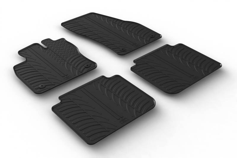 AROBA GL0315 Design Gummi Fußmatten kompatibel mit Seat Tarraco ab BJ. 01.2019> erhöhter Rand 4 TLG Farbe Schwarz Gummimatten Automatten passgenau von AROBA