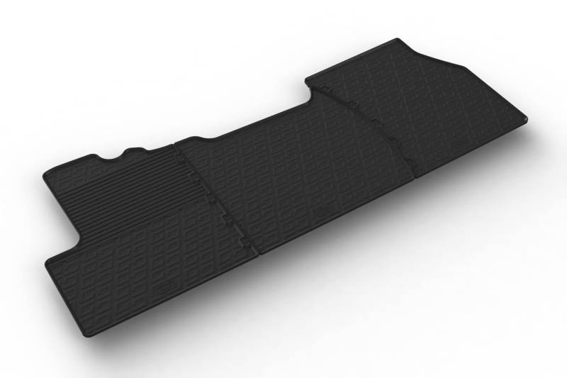 AROBA GL0891 Design Gummi Fußmatten kompatibel mit Opel Movano ab BJ. 10.2021> erhöhter Rand 3 TLG Farbe Schwarz Gummimatten Automatten passgenau von AROBA