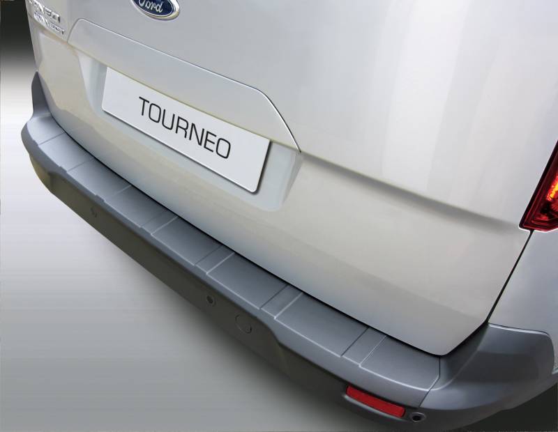 Aroba AR4743 Ladekantenschutz kompatibel mit Ford Tourneo Connect Transit Connect Grand Tourneo Connect ab BJ. 1.2014> Stoßstangenschutz passgenau mit Abkantung ABS Alu Optik von AROBA