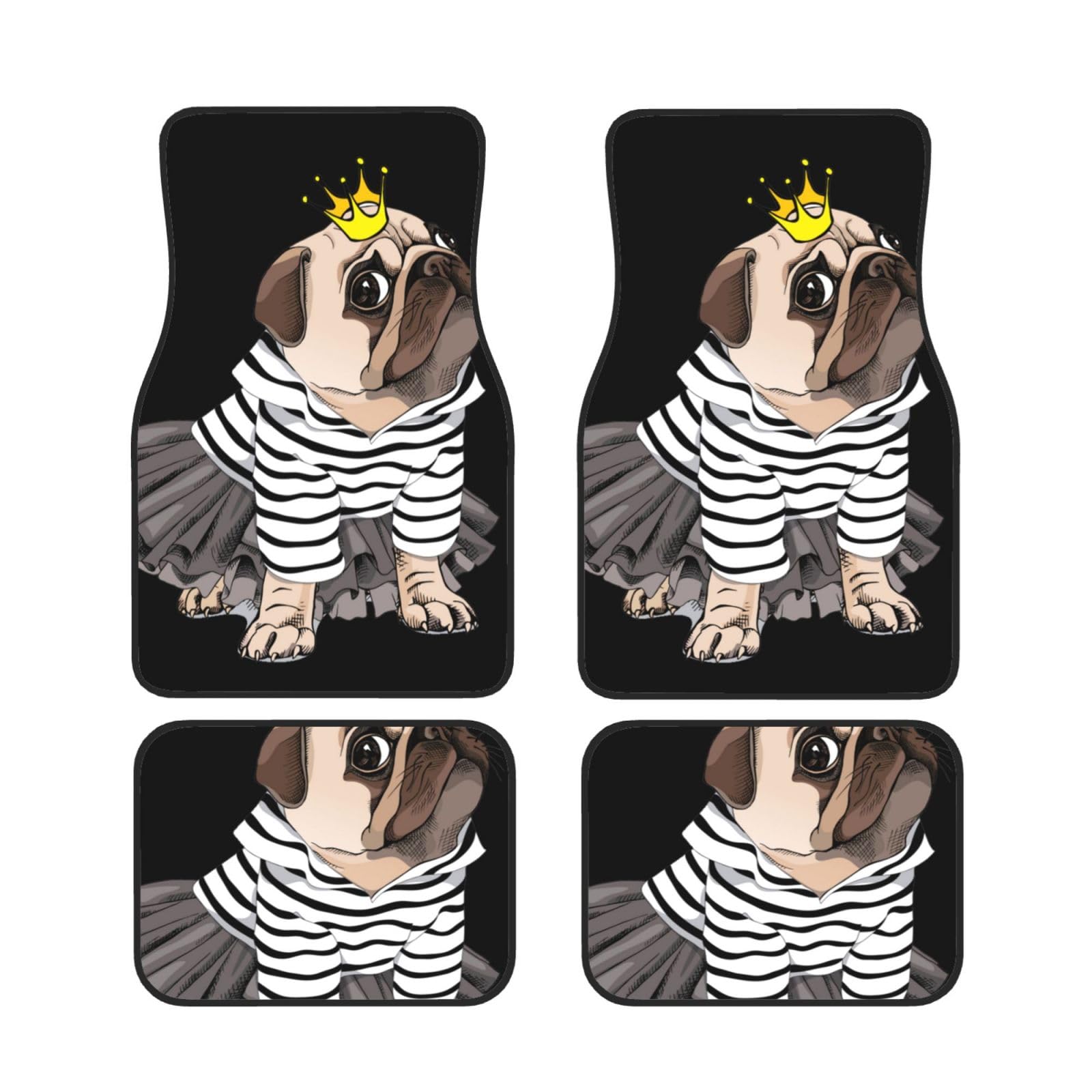 Hunde-Auto-Fußmatten, komplettes Set, 4 Stück, wasserdicht, Gummi-Bodenmatten für ultimativen Schutz und Stil Hunde-Auto-Fußmatten, komplettes Set, 4 Stück, wasserdicht, Gummi-Bodenmatten für ultimativen Schutz und Stil von AROONS