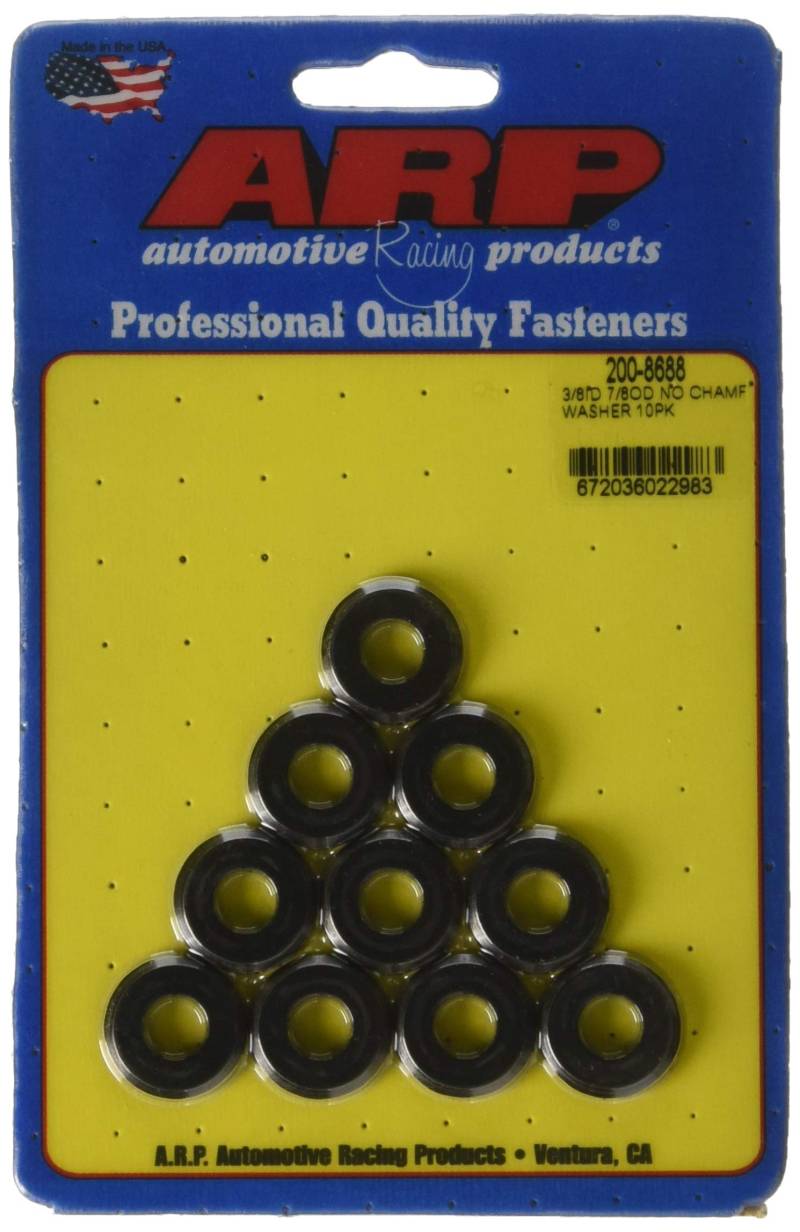 ARP 200-8688 schwarze Unterlegscheibe 9,5 mm (3/8 Zoll) ID x 2,2 mm (7/8 Zoll) OD – 10 Stück von ARP
