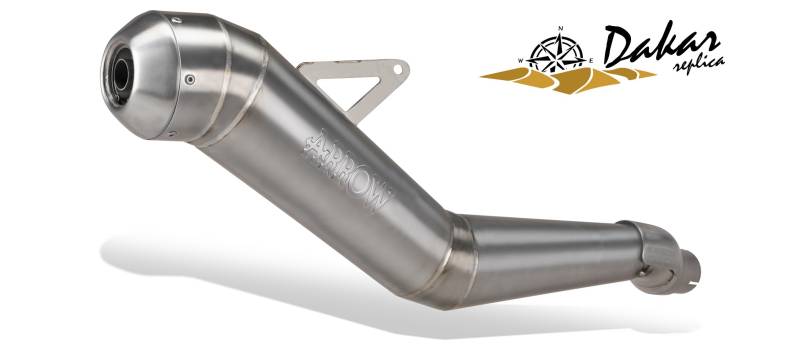 ARROW DAKAR REPLICA SILENCER HONDA XL750 TRANSALP '23 HOMOLOGATED NICHROM DAKAR REPLICA EXHAUST FOR STOCK AND ARROW COLLECTORS von ARROW