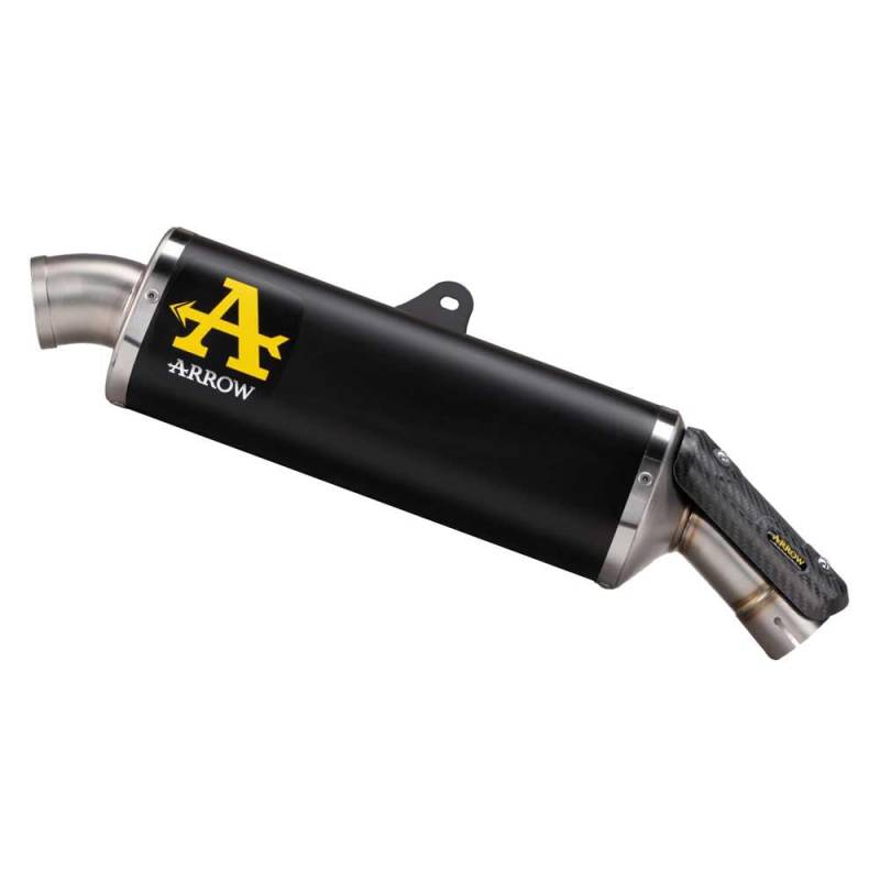 ARROW INDY RACE TITANIUM DARK" SILENCER WITH STEEL END CAP" APRILIA TUAREG 660 '22 HOMOLOGATED TITANIUM DARK INDY RACE SILENCER WITH WELDED LINK PIPE von ARROW