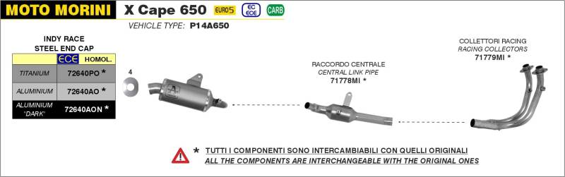 ARROW INDY-RACE TITANIUM SILENCER MOTO MORINI X-CAPE 650 22/23 HOMOLOGATEDTITANIUM INDY RACE SILENCER von ARROW