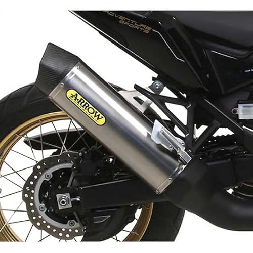 ARROW MAXI RACE-TECH ALUMINIUM DARK" SILENCER WITH CARBY END CAP" CRF1100L AFRICA TWIN '20 MAXI RACE-TECH DARK ALUMINIUM EXHAUST WITH CARBY ENDCAPFOR ORIGINAL COLLECTORS von ARROW