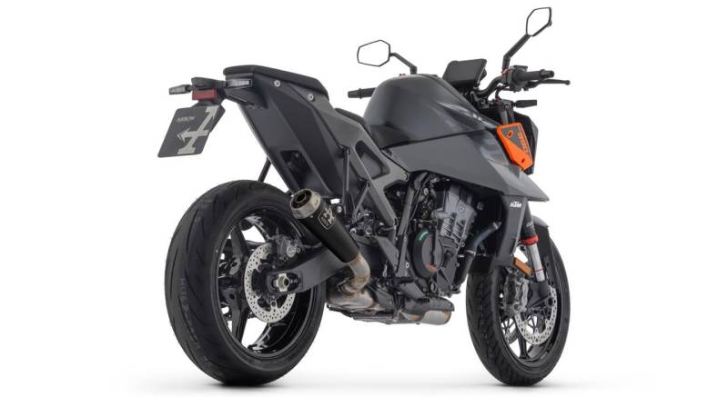 ARROW PRO-RACE NICHROM DARK" SILENCER" KTM DUKE 990 2024 HOMOLOGATED NICHROM DARK PRO-RACE SILENCER WITH WELDED STAINLESS STEEL LINK PIPE von ARROW