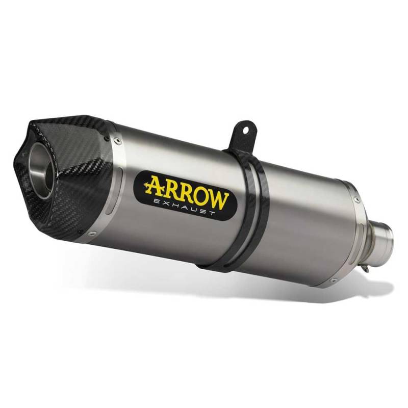 ARROW RACE-TECH TITANIUM SILENCER WITH CARBY END CAP CF MOTO 800MT '22 HOMOLOGATED TITANIUM RACE TECH SILENCER WITH WELDED LINK PIPE von ARROW