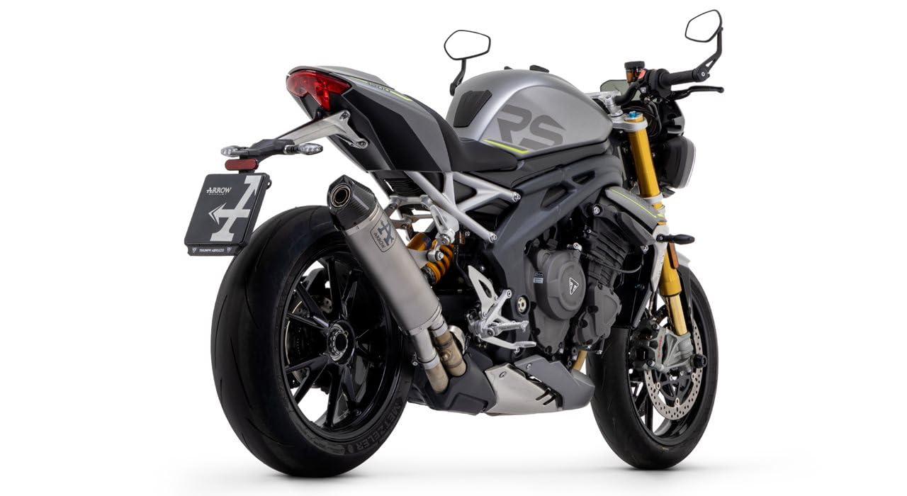 ARROW RACE-TECH TITANIUM SILENCER WITH CARBY END CAP TRIUMPH SPEED TRIPLE 1200 RS '21 HOMOL. TITANIUM RACE TECH SILENCER WITH WELDED LINK PIPE, Metall ARROW RACE-TECH TITANIUM SILENCER WITH CARBY END CAP TRIUMPH SPEED TRIPLE 1200 RS '21 HOMOL. TITANIUM RACE TECH SILENCER WITH WELDED LINK PIPE, Metall von ARROW