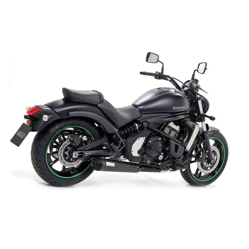 ARROW REBEL SILENCER WITH ALUMINIUM DARK" END CAP" KAWASAKI VULCAN/CAFE NICHROM DARK HOMOLOGATED REBEL SILENCER WITH ALUMINIUM END CAP FOR ARROW COLLECTORS von ARROW