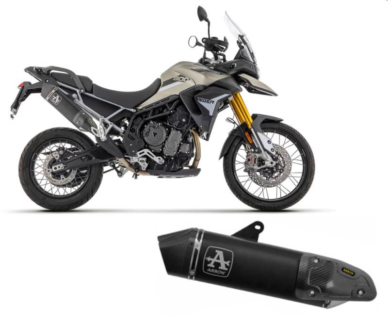 ARROW VELOCE ALUMINIUM DARK" SILENCER" TRIUMPH TIGER 900 '20/23 HOMOLOGATED ALUMINUM DARK VELOCE SILENCER von ARROW