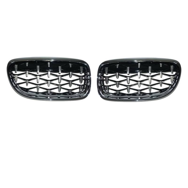 ARRPO Frontgrills 1 Paar Auto-Frontstoßstangengrill ， for BMW ， for 3er E90 2009-2012 Meteor Grill Racing Grills Auto Styling 51137201969 51137201970(All Silver) von ARRPO