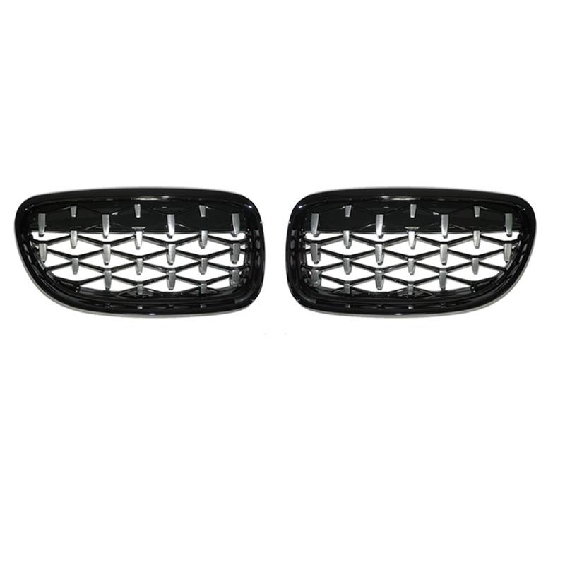 ARRPO Frontgrills 1 Paar Auto-Frontstoßstangengrill ， for BMW ， for 3er E90 2009-2012 Meteor Grill Racing Grills Auto Styling 51137201969 51137201970(Silver and Black) von ARRPO